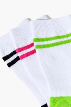 Varsity-Striped Crew Sock Set