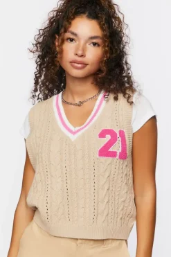 Varsity-Striped Sweater Vest