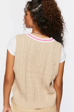Varsity-Striped Sweater Vest