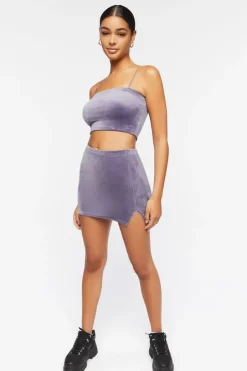 Velour Cropped Cami