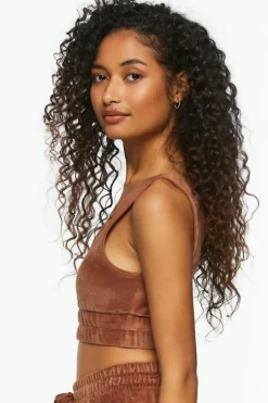 Velour Cropped Tank Top