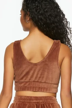 Velour Cropped Tank Top