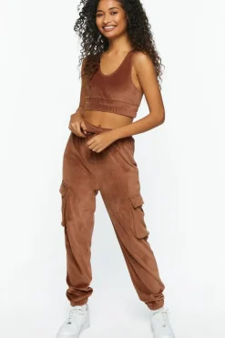 Velour Cropped Tank Top