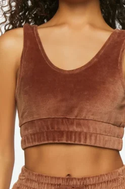 Velour Cropped Tank Top