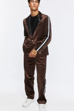Velour Drawstring Slim-Fit Pants