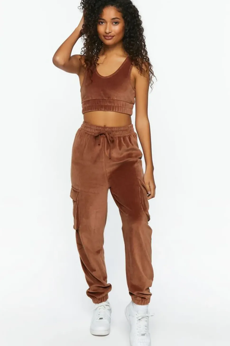 Velour Flap Pocket Joggers