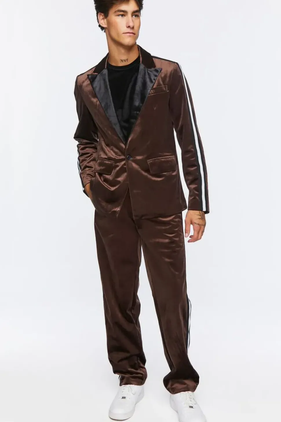 Velour Peak-Lapel Blazer