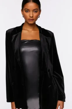 Velvet Belted Blazer