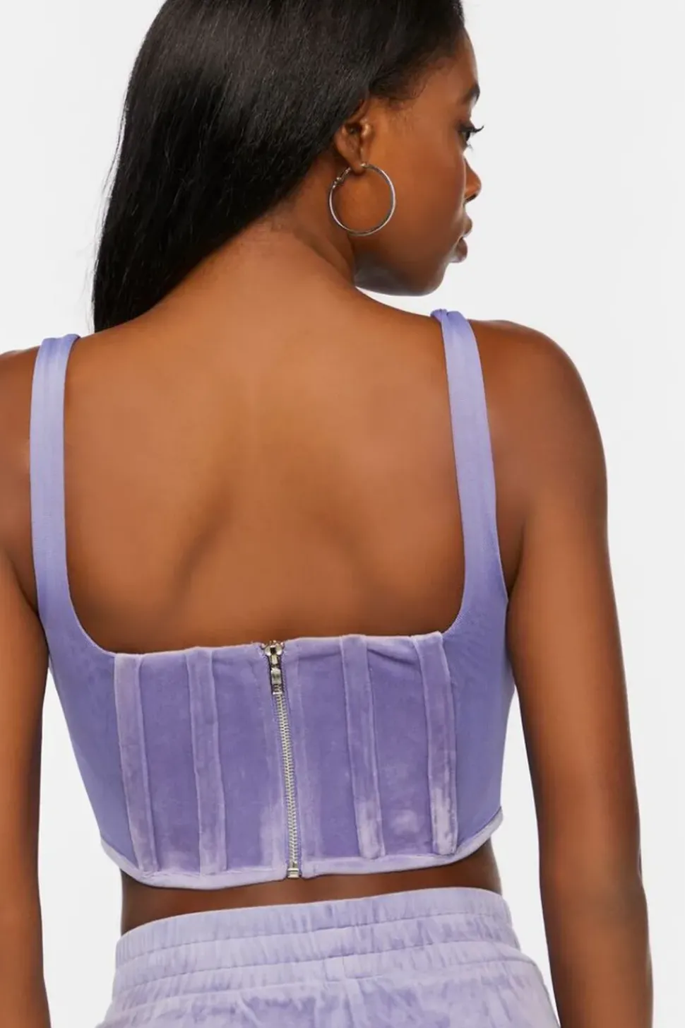 Velvet Bustier Crop Top