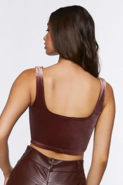 Velvet Cropped Tank Top