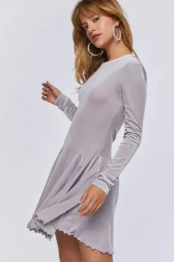Velvet Fit & Flare Mini Dress