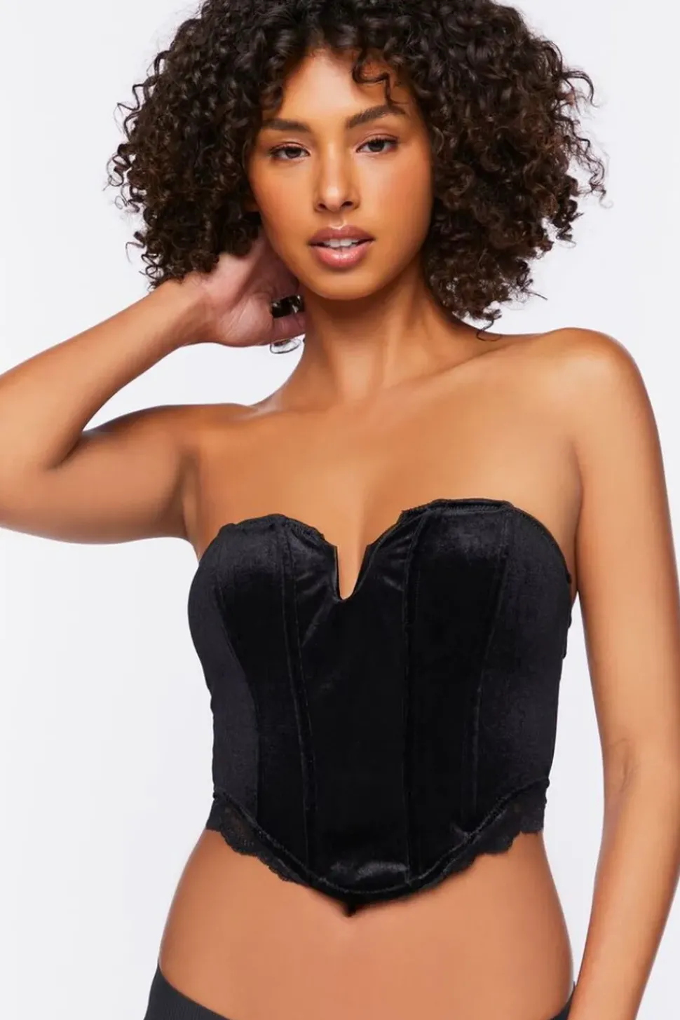 Velvet Lace-Up Corset