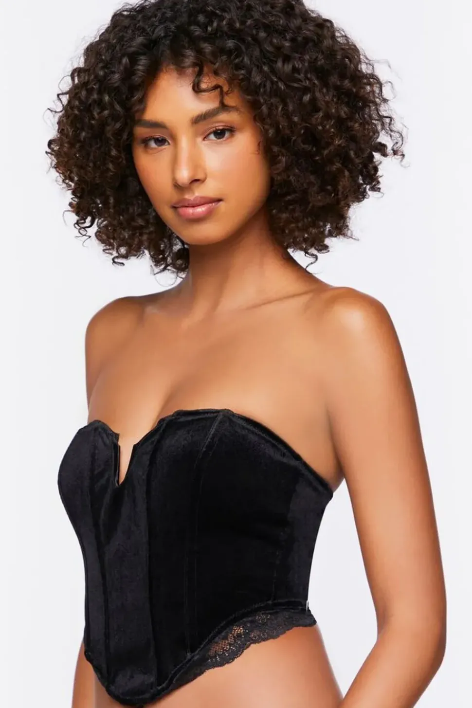 Velvet Lace-Up Corset