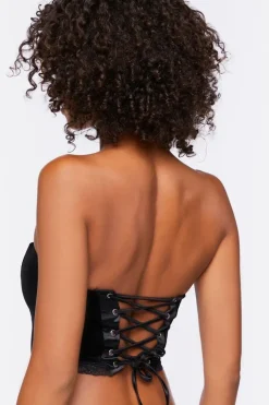 Velvet Lace-Up Corset