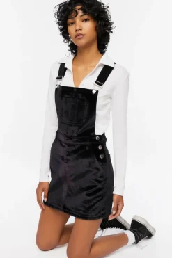 Velvet Overall Mini Dress