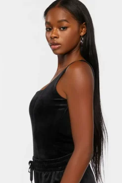 Velvet Square-Neck Bodysuit