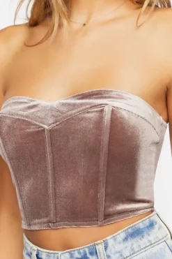 Velvet Sweetheart Tube Top