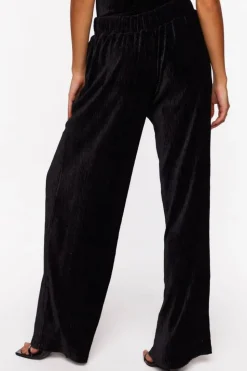Velvet Wide-Leg Pants