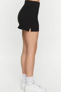 Vented Bodycon Mini Skirt