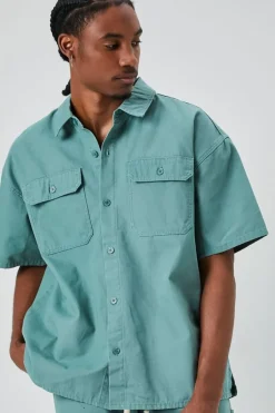 Vented Button-Front Shirt