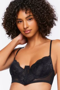 V-Hem Lace Underwire Bra