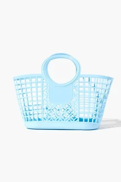 Vinyl Basket Tote Bag