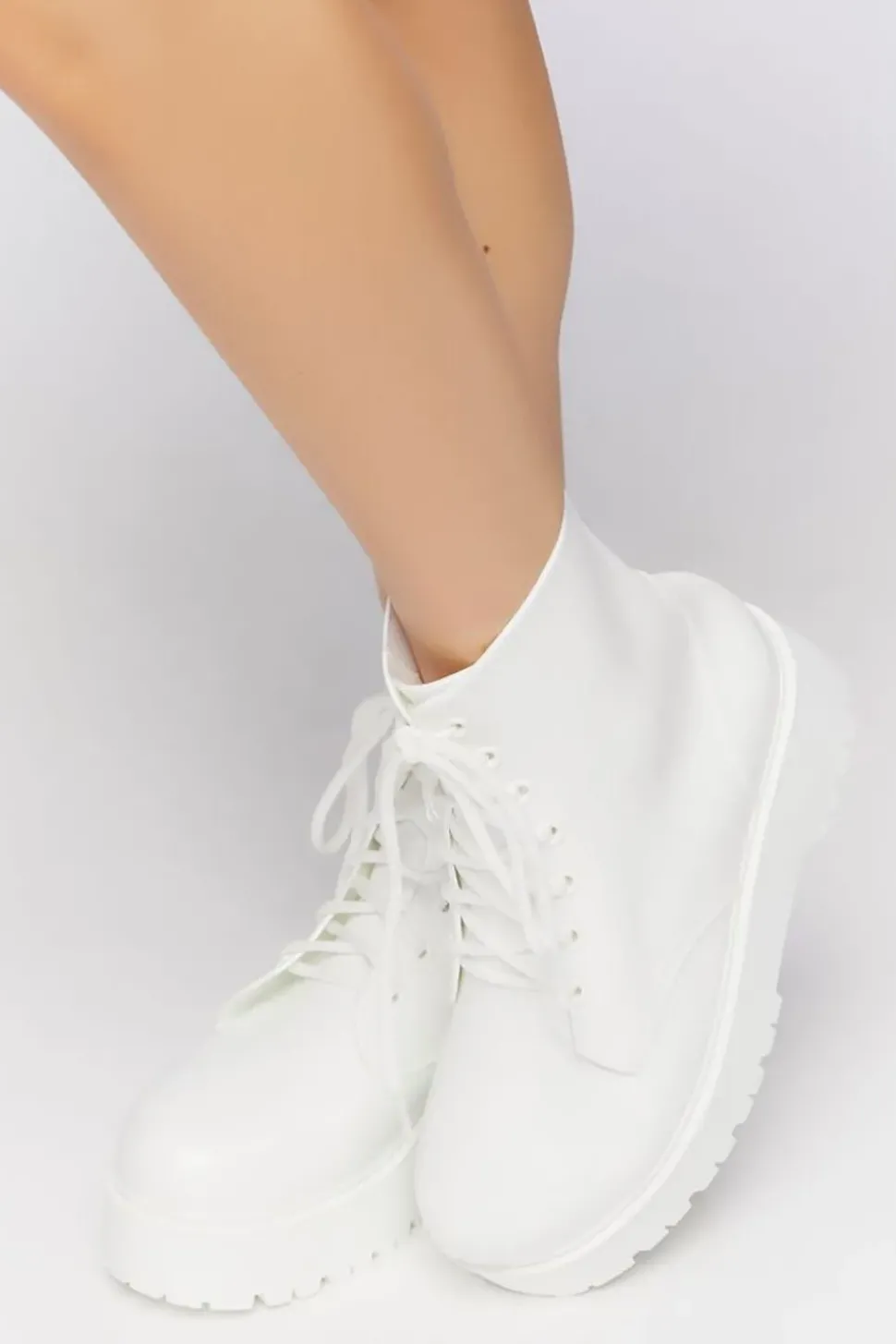 Vinyl Combat Boots
