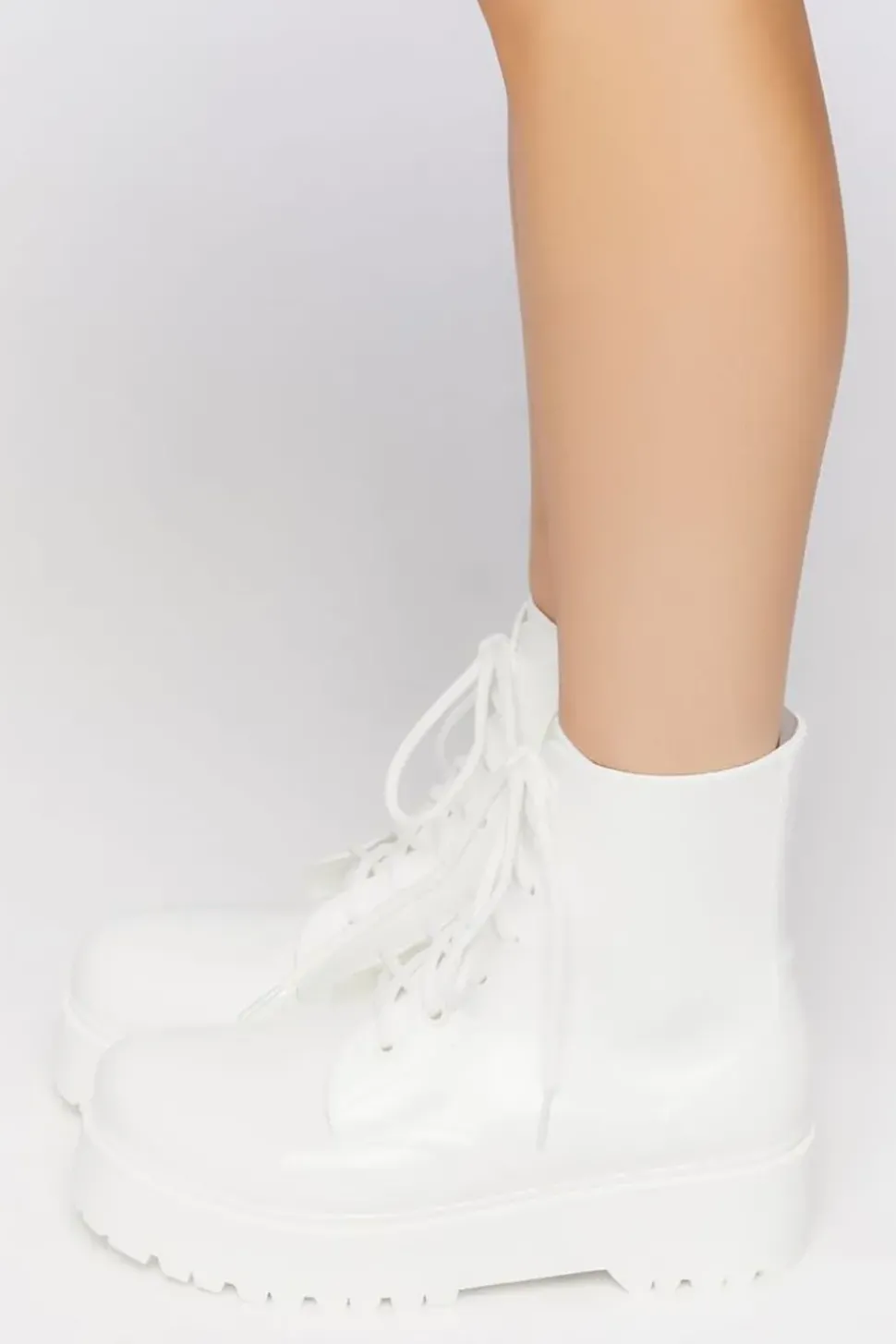 Vinyl Combat Boots