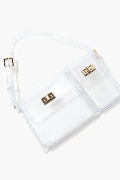 Vinyl Twist-Lock Shoulder Bag