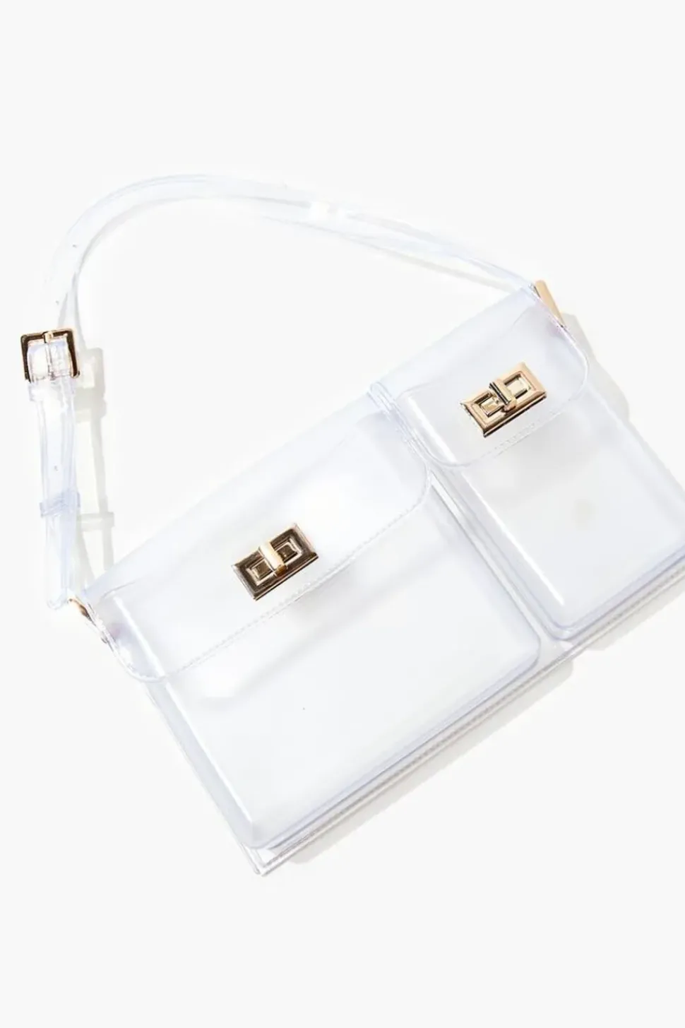 Vinyl Twist-Lock Shoulder Bag