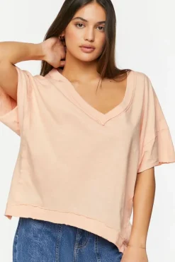 V-Neck Drop-Sleeve Top
