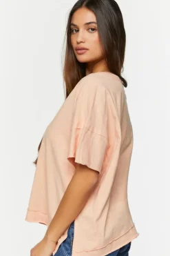 V-Neck Drop-Sleeve Top
