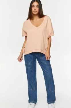 V-Neck Drop-Sleeve Top