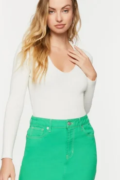V-Neck Long-Sleeve Bodysuit