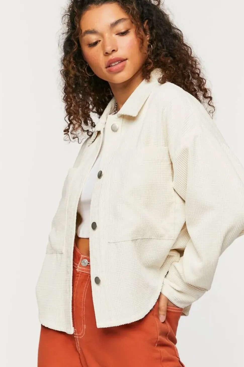 Waffle Corduroy Shacket