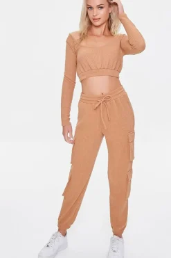 Waffle Knit Cargo Joggers