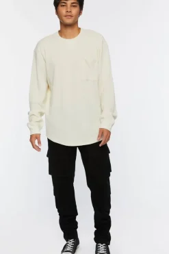 Waffle Knit Long-Sleeve Tee