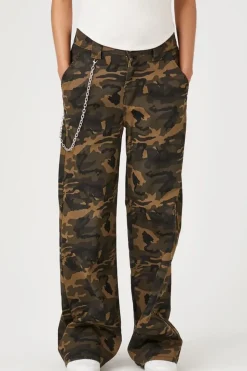 Wallet Chain Camo Print Pants