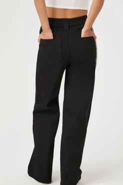 Wallet Chain High-Rise Pants