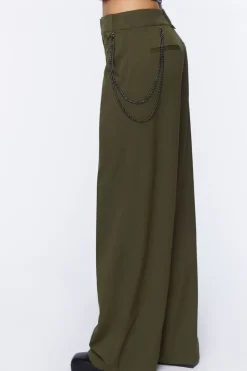 Wallet Chain Wide-Leg Trousers