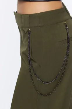Wallet Chain Wide-Leg Trousers