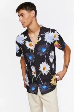 Warped Floral Print Shirt