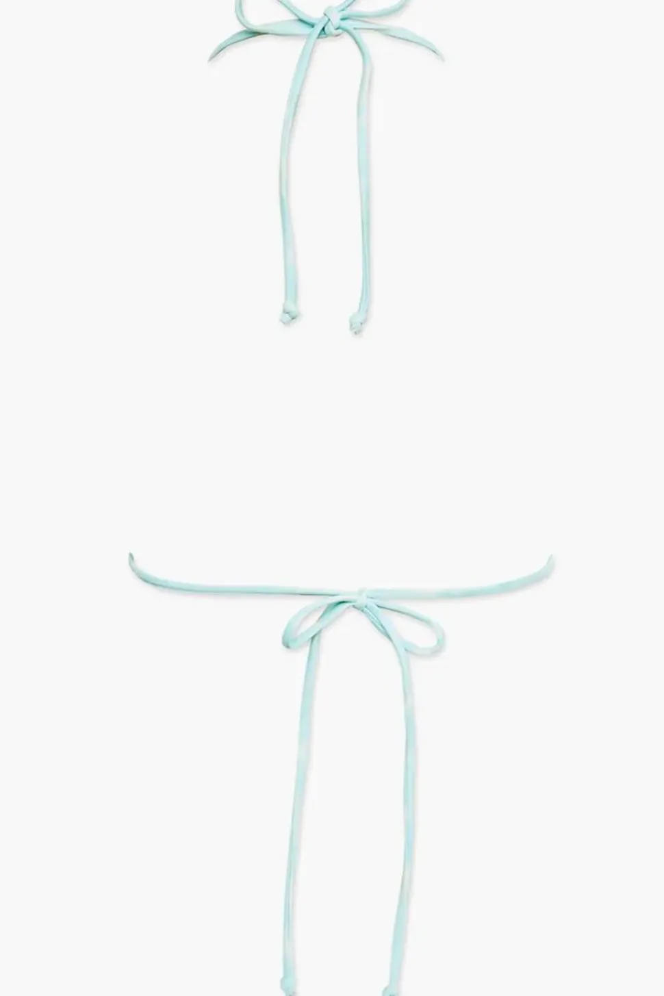 Water Print Triangle Bikini Top