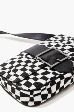 Wavy Checkered Shoulder Bag