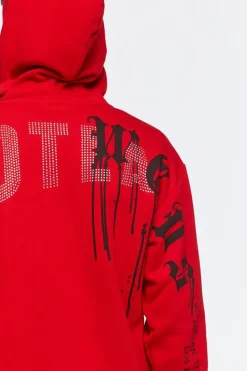 Wcds Rhinestone Graphic Hoodie