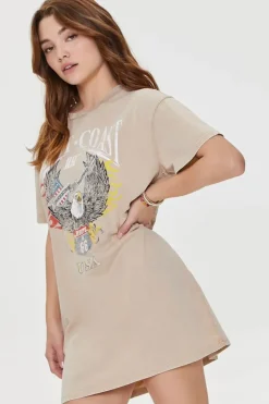 West Coast Graphic T-Shirt Dress