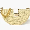 Wicker Crescent Shoulder Bag