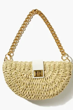 Wicker Crescent Shoulder Bag