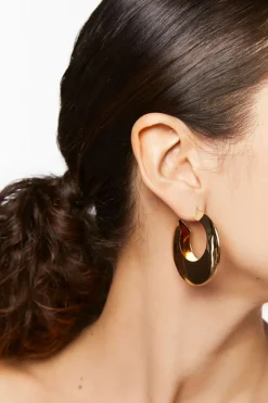 Wide-Band Hoop Earrings