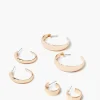 Wide-Band Hoop Earring Set